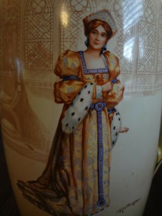 Extremely Rare Royal Doulton Shakespeare Large 15.  5 " Pitcher And Bowl Set