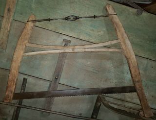 Authentic Antique 1 Or 2 Man Buck Bow Saw