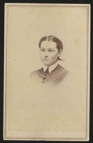 Civil War Era Cdv Of A Woman With Fremont Nebraska Photgrapher Id 