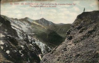 Argentina 1914 Mt.  McClellan Gray ' s Peak Reached via the Argentine Central Ry. 2