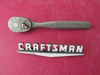 Vintage Craftsman Usa =v= Series 1/4 " Drive Ratchet Made In Usa Great