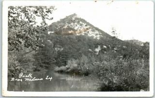 Medina,  Texas Rppc Real Photo Postcard " Peak Near Medina " C1950s