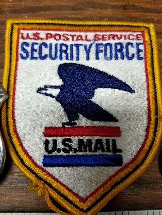 Vintage US Postal Police Officer Badges and Patch - Rare,  Obsolete,  USPS 4