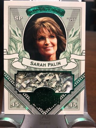 2016 Decision Sarah Palin $$ Card Green Foil Variation