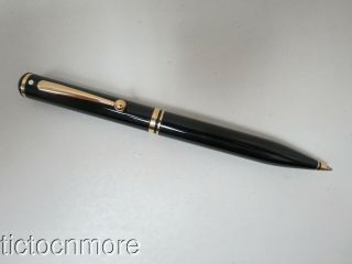 Vintage Sheaffer Connaisseur Black & Gft White Dot Ballpoint Pen