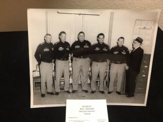 60s Jfk Assassination Era Dallas Sheriff Bill Decker Business Card & Orig Photo