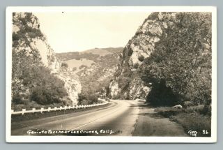 Gaviota Pass—las Cruces California Rppc Santa Barbara County Vintage Photo 1940s