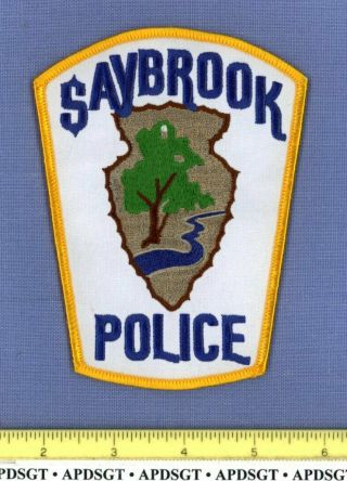 Saybrook Illinois Sheriff Police Patch Indian Arrowhead Creek Tree