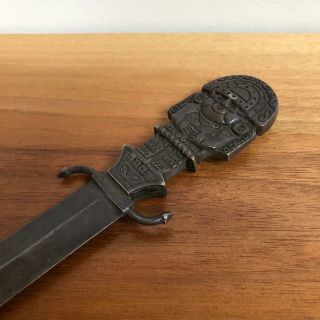 Vintage Sterling Silver Mayan Peruvian Incan Letter Opener Viracocha God 925 Scl