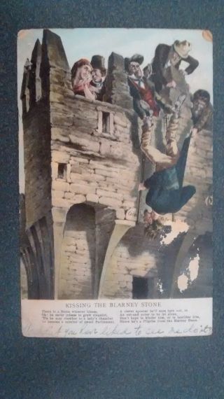 Comic Postcard - Kissing The Blarney Stone