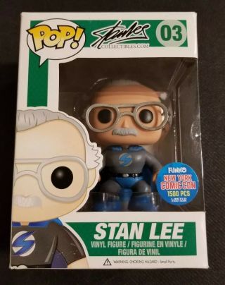 Funko Pop Stan Lee 03 Gray & Blue Nycc Comicon Limited 1500 Vaulted