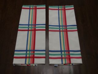 2 Vtg 100 Cotton Kitchen/tea/hand Towels Made By Cannon Usa 16 " X 29 ",  Preown