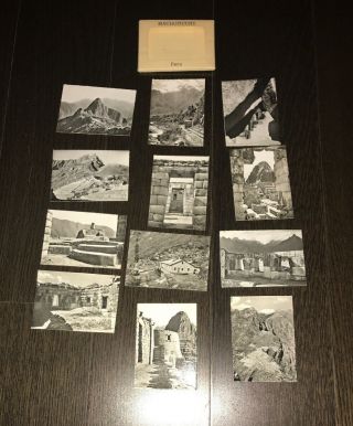 Set Of 12 Vintage Postcards Black & White Pictures 3 1/2” X 2 1/2” Machupicchu