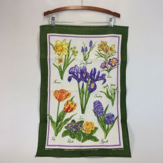 Ulster Weavers Irish Linen Tea Towel Spring Flowers Made In Ireland