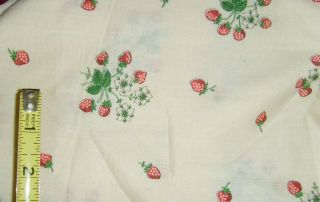 Darling Strawberry Strawberries Cluster Fabric Material Sewing Chic Garden