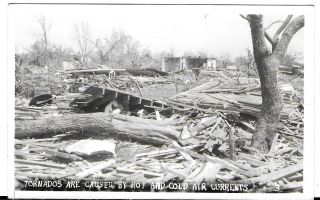1955 Rppc Of Tornado Damage At Udall Kansas May 1955
