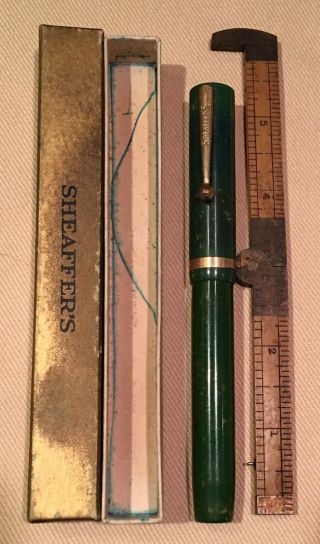 Vintage Sheaffer’s White Dot Lifetime Fountain Pen Fort Madison Confetti Green