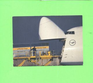 Oo Postcard Lufthansa Cargo Boing 747 200f Plane Airplane Post Card