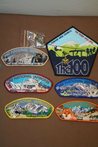 BSA 2013 National Jamboree 100 Years Denver Area Council Patch Set & Pin 2