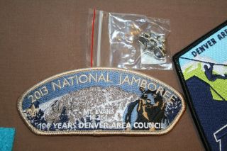 BSA 2013 National Jamboree 100 Years Denver Area Council Patch Set & Pin 4