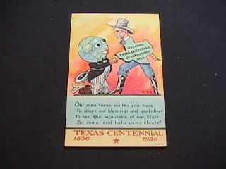 Texas Centennial 1836 - 1936 Postcard View