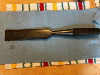 Antique Vintage 2 " Wide Ps&w Peck Stowe Wilcox Wood Handle Chisel Tool Woodwork