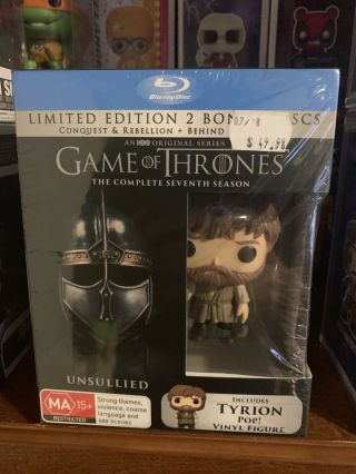 Funko Pop Rare Game Of Thrones Blu Ray Set Tyrion Lannister