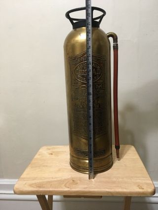 Rare Antique Brass Fire Extinguisher