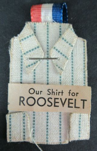 Vintage Franklin D Roosevelt Political Pin Approx 2 " X 1 2/16 "