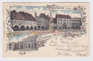 Poland Liebau I/schles Lubawka Gruss Bahnhof Chromo - Litho Postkarte 1904 - P410