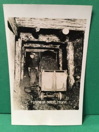 Rppc Mining In Butte Montana Mt Postcard Id 1186