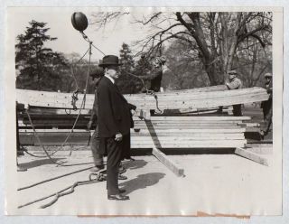 Pres Calvin Coolidge Workers W.  Lumber White House Washington Dc 1927 Orig Photo
