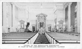 Mundelein Illinois Chapel Of Immaculate Conception - St Mary Of The Lake Postcard