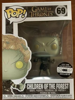 Funko Pop Game Of Thrones Children Of The Forest Metallic 69 Hbo Exclusive