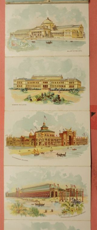 1893 WORLD ' S COLUMBIAN EXPO FOLDOUT CARD FURNITURE STORE ADVERTISING CHICAGO IL 5