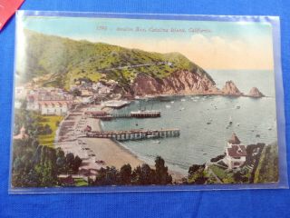 Antique Catalina Island Avalon Bay Cal 1912 Postcard Souvenir - Us