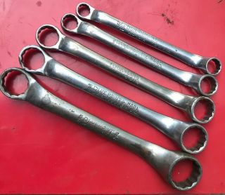 Vintage Blue Point By Snap - On Stubby Offset Box End 5 Wrench Set X Series