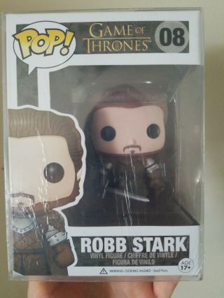 Funko Pop Robb Stark 08 Game Of Thrones Shipped In Pop Protector Mint/nm 1st Ed