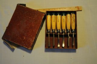 Vintage Millers Falls Tools Wood Carving Tool Set No.  106