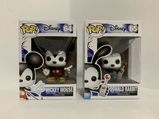 Funko Pop Mickey Mouse 64 & Oswald Rabbit 65 Epic Mickey