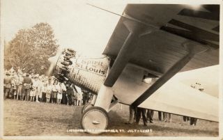 Springfield,  Vt Rppc Charles Lindbergh 