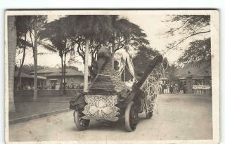 Mid - Pacific Carnival Floral Parade On Palace Grounds Honolulu Hawaii Postcard