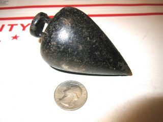 Antique Unknown Maker Cast Iron Plumb Bob 1 Pound In.  Good Cond.