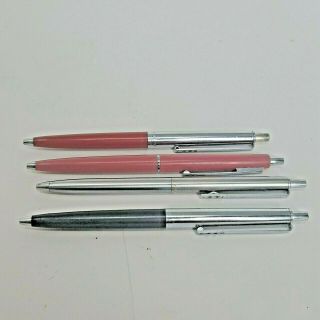 Vintage Double Heart Papermate Pens Black & Chrome,  Red & Chrome,  Chrome,  Pink
