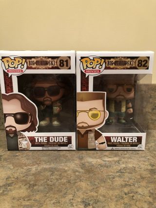 Funko Pop Movies The Big Lebowski Walter And The Dude 81/82 Vaulted In Pop