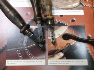 Vintage Bespoke Shoemaker Cobbler Leather tools Fancy Wheels 2