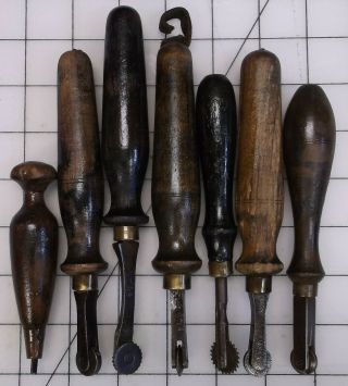 Vintage Bespoke Shoemaker Cobbler Leather tools Fancy Wheels 7