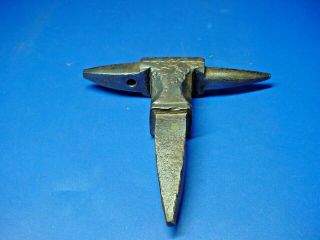 Vintage Blacksmith Hand Forged Stump Stake Anvil Hardy Hole Swage Tool Widget