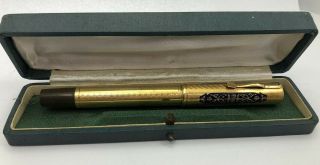 Antique Waterman 52 Fountain Pen In Gold Filled And Enamel Art Nouveau (x3799)