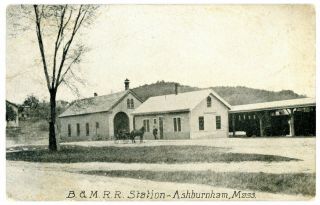 Ashburnham Mass Ma - Boston & Maine Railroad Station - Postcard Nr Gardner B&m
